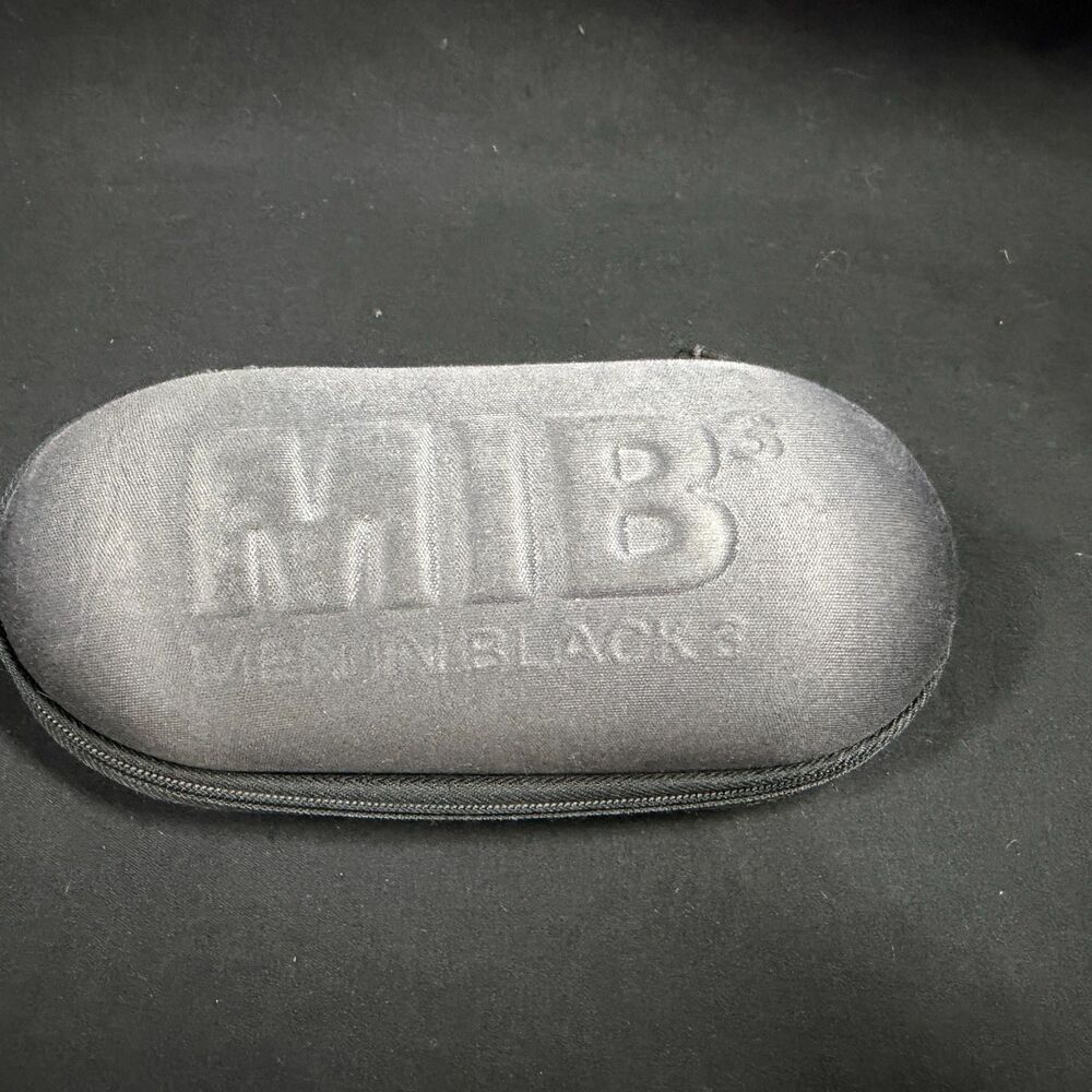 Men in Black 3 Ray Ban Sunglasses Case ONLY Black Zip Hardshell